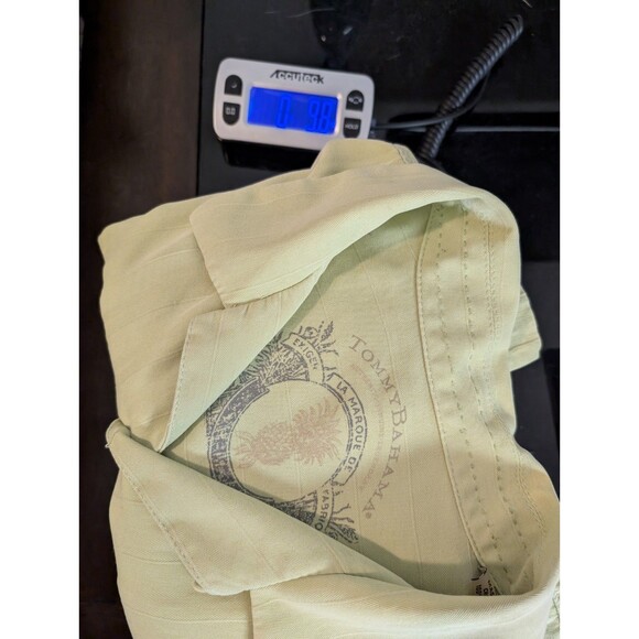 Tommy Bahama Shirt Mens XL Yellow Lime Silk Button Up Short Sleeve Hawaiian - Picture 11 of 11